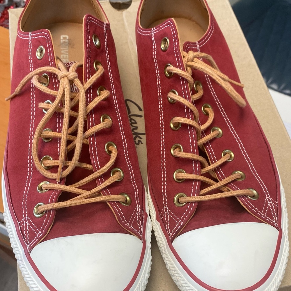 Converse burgundy brush suede Canvas Sneakers
